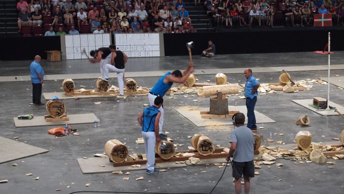 Photo of a wood chopping competition in Basque country. Photo by Christina Diaz-Carrera
