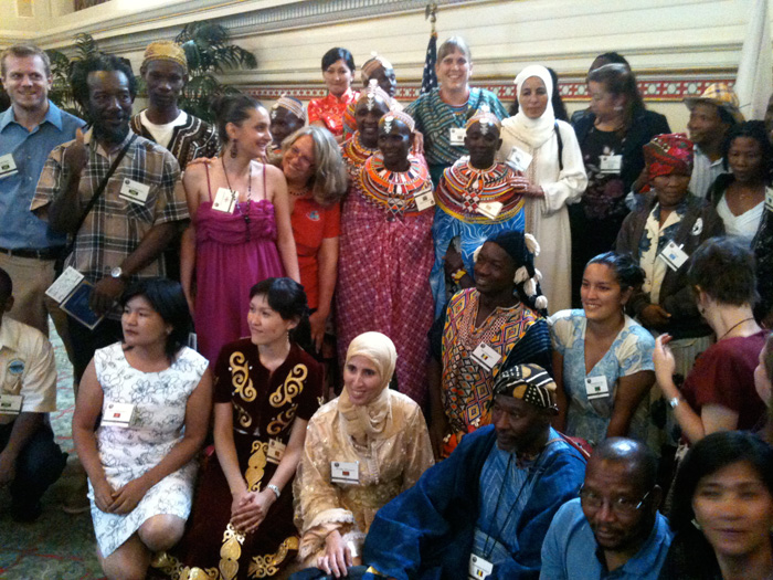 Peace Corps participants at their reception