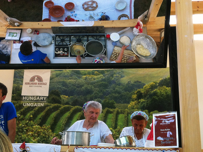 Ilona Bolvári and Ilona Bolvári cook krumpli gombóc. Photo by Lili A. Kocsis