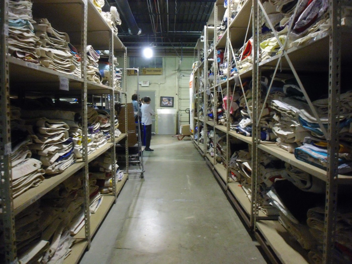 Quilt storage at the Atlanta Warehouse