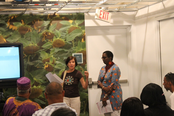 Curators Olivia Cadaval and Diana N’Diaye introduce participants to the festival program.