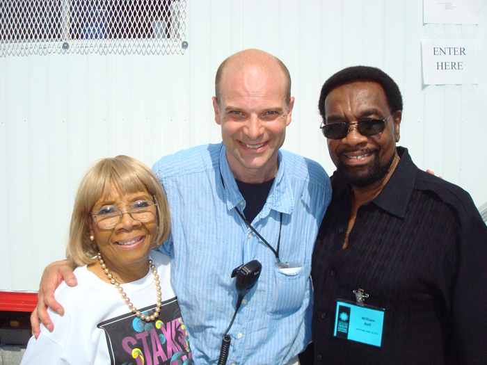 Smithsonian Folklife Festival Director Stephen Kidd with 2011 Rhythm and Blues program participants Dr. Mable John and William Bell.