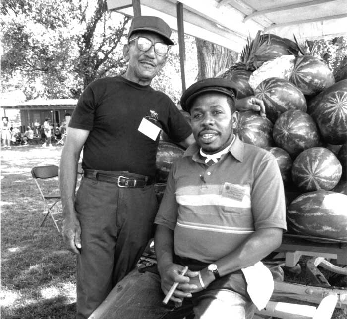 Walter “Teeth” Kelly with Anthony “Frog” Savoy, 1979. Photo © 2012 Roland L. Freeman