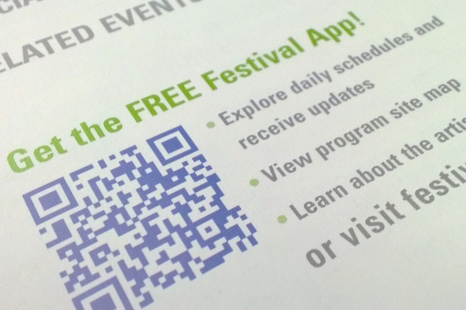 QR code from the 2013 Smithsonian Folklife Festival brochure.