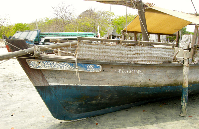 This dhow sailboat Lamu will be on display at the 2014 Folklife Festival. Photo by Colvin English