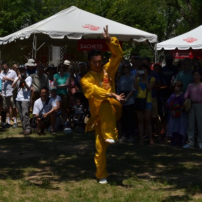 Chai Yunlong performing in one of the Tai Chi styles of which he is a reigning national champion.