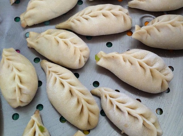Dumplings ready for steaming. Photo by Karlie Leung