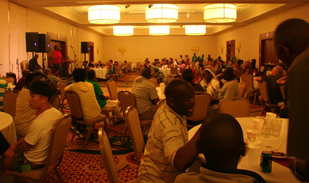 A celebration in the hotel at the end of the first week, bringing together Chinese and Kenyan music performances.