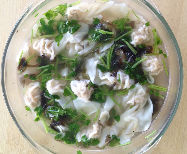 Fresh wonton soup. Photo by Claire Tian Chen