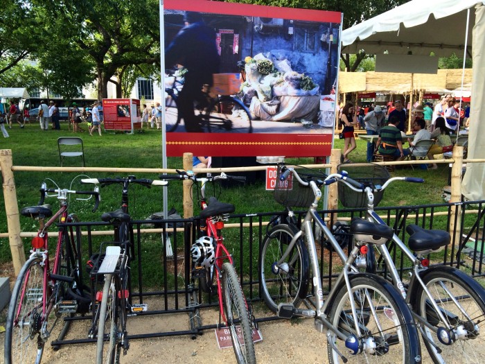 Bike parking at the Folklife Festival. Photo by Madeleine Yoder