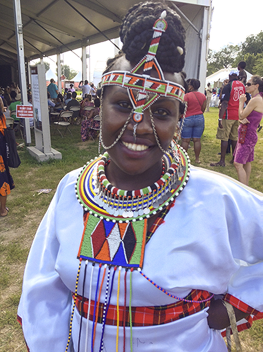 Chepchumba after a concert on the Ngoma Stage.