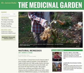 Screenshot of The Medicinal Garden online exhibition.