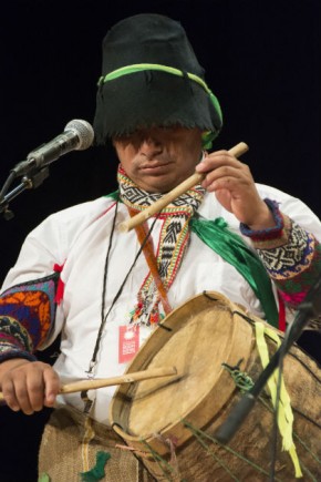 Ayacucho farmers performed regional music. Photo by Michelle Arbeit, Ralph Rinzler Folklife Archives