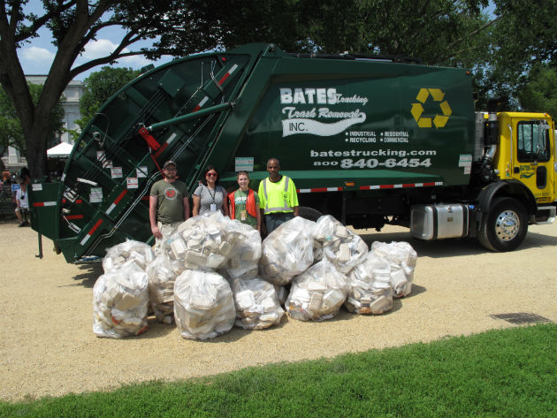 Just one resource recovery station produced more than 400 pounds of compost material per day. Photo courtesy of Eric Hollinger