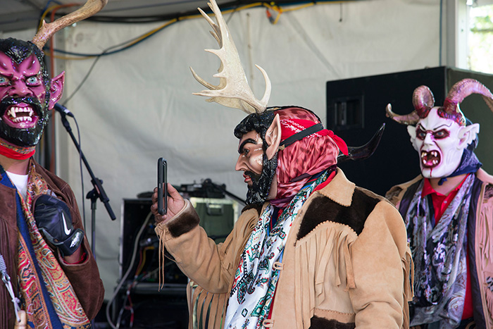 Grupo Nuu Yuku shared their Mixteco (indigenous Oaxacan) festival traditions on the Sounds of California Stage & Plaza and shared scenes with family back home. Hopefully they used the hashtag #2016Folklife. Photo by Robert Friedman, Ralph Rinzler Folklife Archives