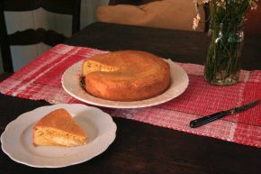 Cream filling in the gâteau Basque. Photo by SarahVictoria Rosemann