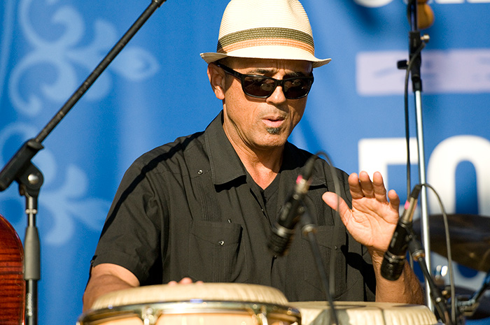 John Santos performs on the Rinzler Concert Stage at the 2016 Folklife Festival. Photo by Joe Furgal, Ralph Rinzler Folklife Archives