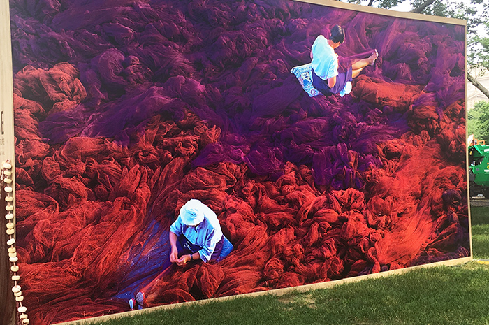 Photo mural on the Marine Crafts tent. Photo by Arlene Atkines