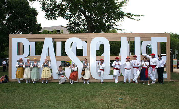 Members of Utah'Ko Triskalariak pose at the Folklife Festival. Photo by Walter Larrimore, Ralph Rinzler Folklife Archives