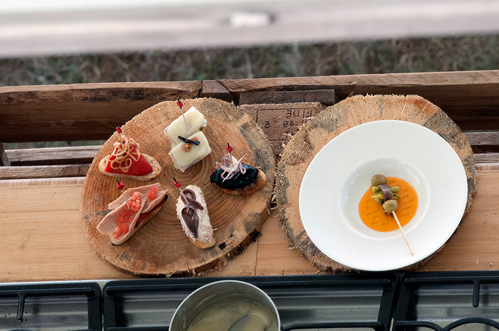 A platter of pintxos prepared in the Ostatua Kitchen at the 2016 Folklife Festival. Photo by Joe Furgal, Ralph Rinzler Folklife Archives