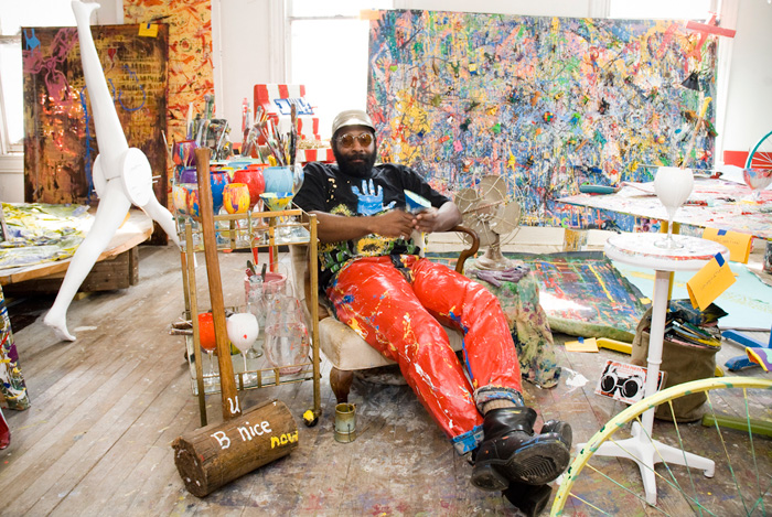 BK Adams takes a break in his studio, 2010.