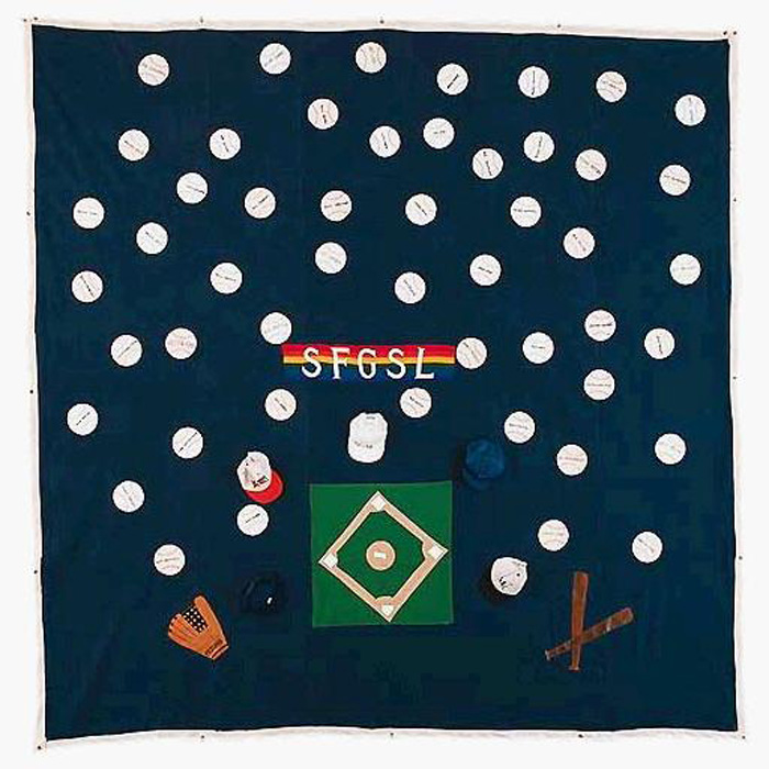 This Quilt panel was made in honor of baseball players, including Glenn Burke, block 04840.